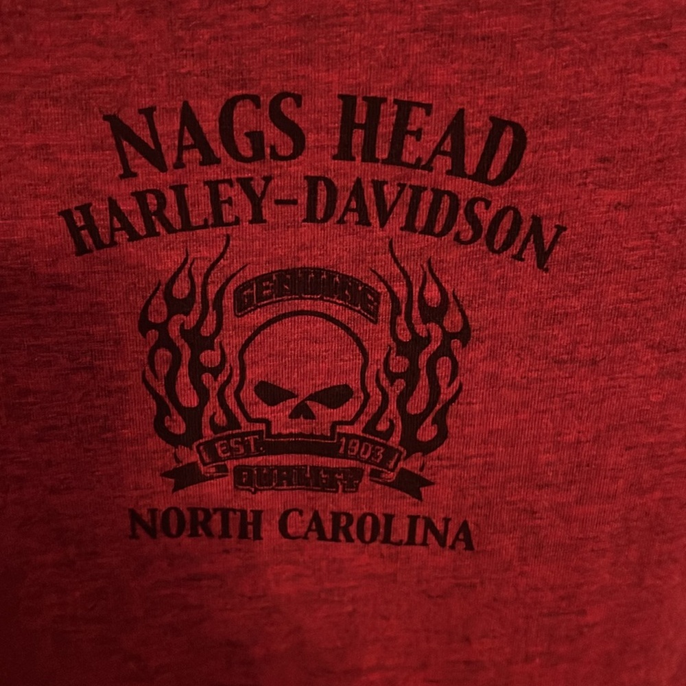 Harley-Davidson Bold Red Tee Nags Head NC - Picture 3 of 5